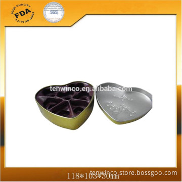 Heart Shaped Chocolate Tin Box